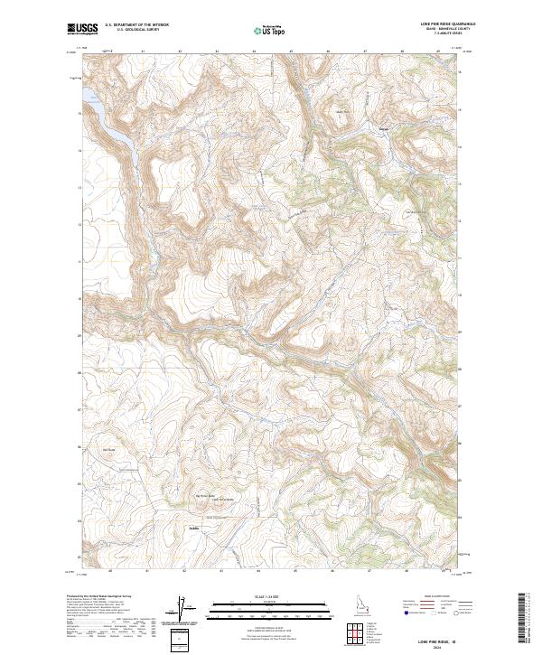 US Topo 7.5-minute map for Lone Pine Ridge ID