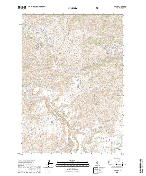 US Topo 7.5-minute map for Long Gulch ID