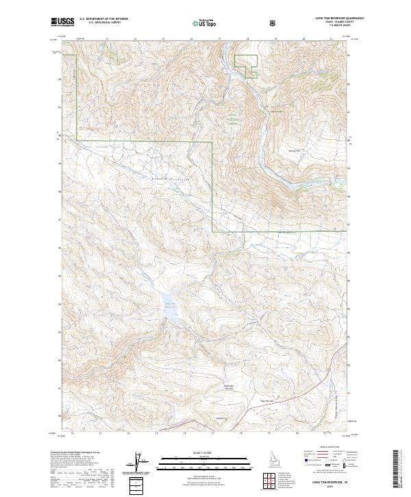 US Topo 7.5-minute map for Long Tom Reservoir ID