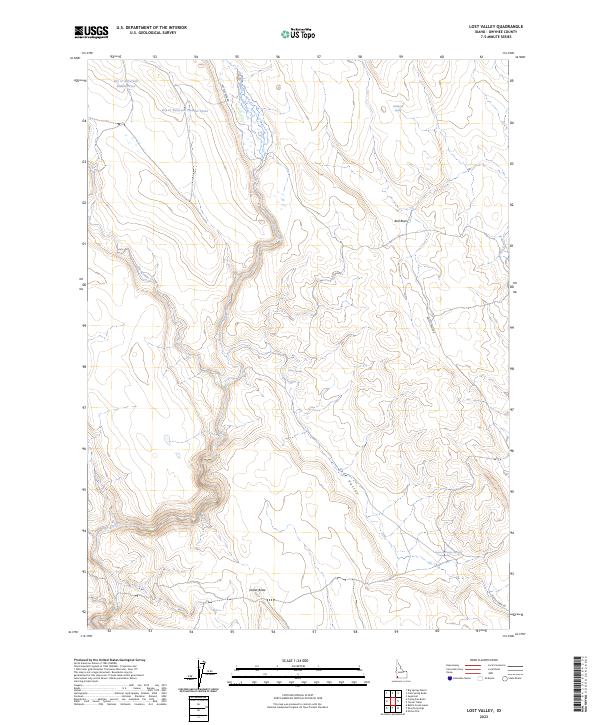 US Topo 7.5-minute map for Lost Valley ID