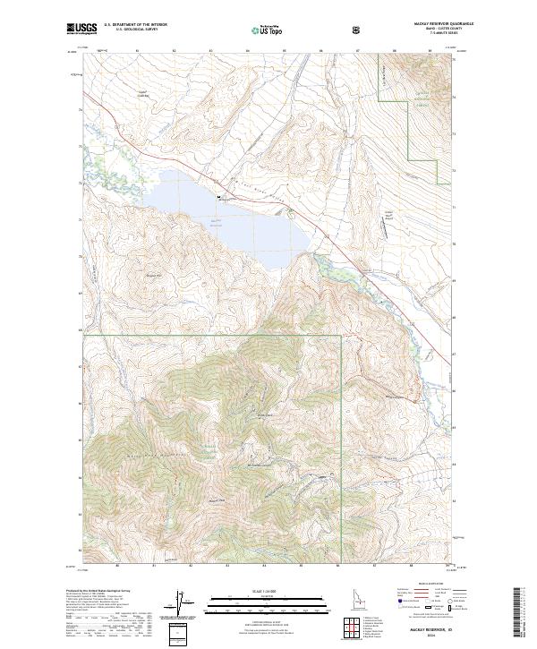 US Topo 7.5-minute map for Mackay Reservoir ID