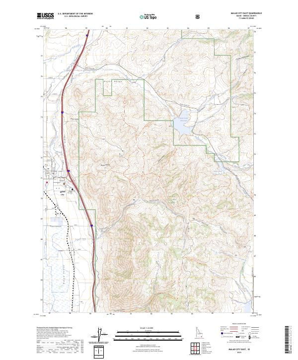 US Topo 7.5-minute map for Malad City East ID