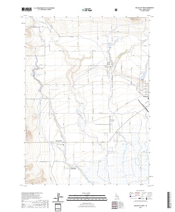 US Topo 7.5-minute map for Malad City West ID