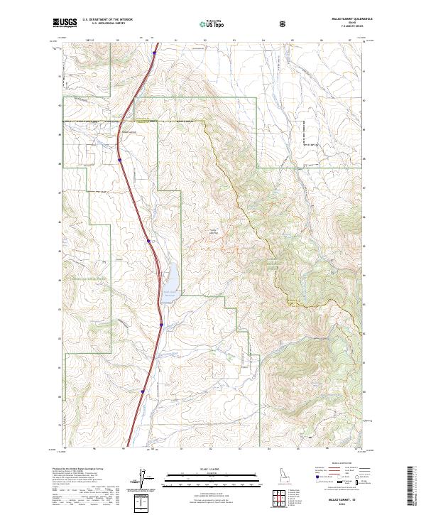 US Topo 7.5-minute map for Malad Summit ID