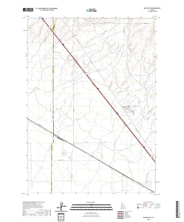 US Topo 7.5-minute map for Mayfield SW ID