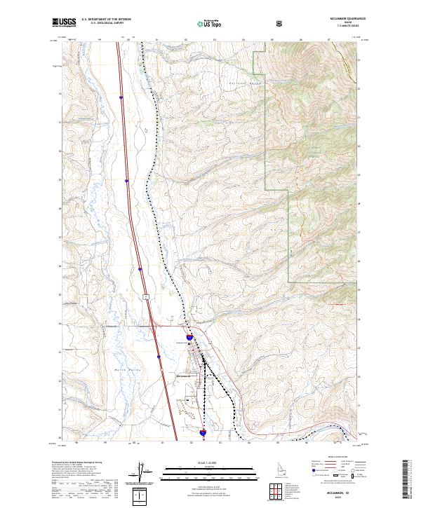 US Topo 7.5-minute map for McCammon ID