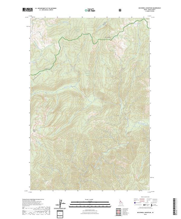 US Topo 7.5-minute map for McConnell Mountain ID