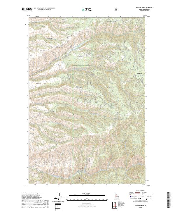 US Topo 7.5-minute map for McKinzie Creek ID