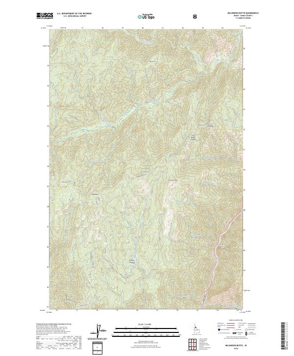 US Topo 7.5-minute map for McLendon Butte ID