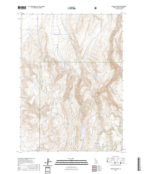 US Topo 7.5-minute map for McMullen Basin ID