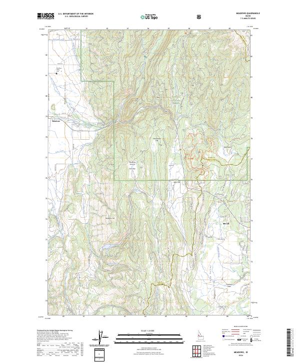 US Topo 7.5-minute map for Meadows ID