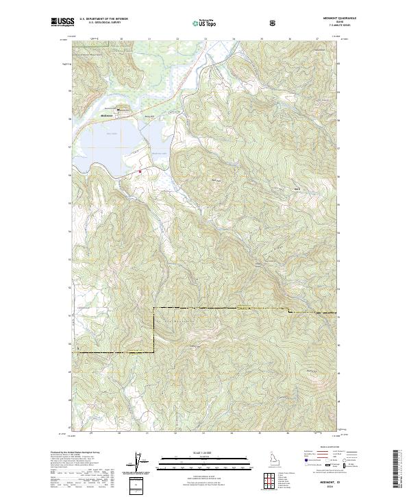 US Topo 7.5-minute map for Medimont ID