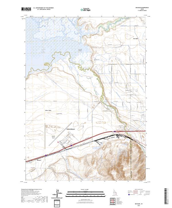 US Topo 7.5-minute map for Michaud ID