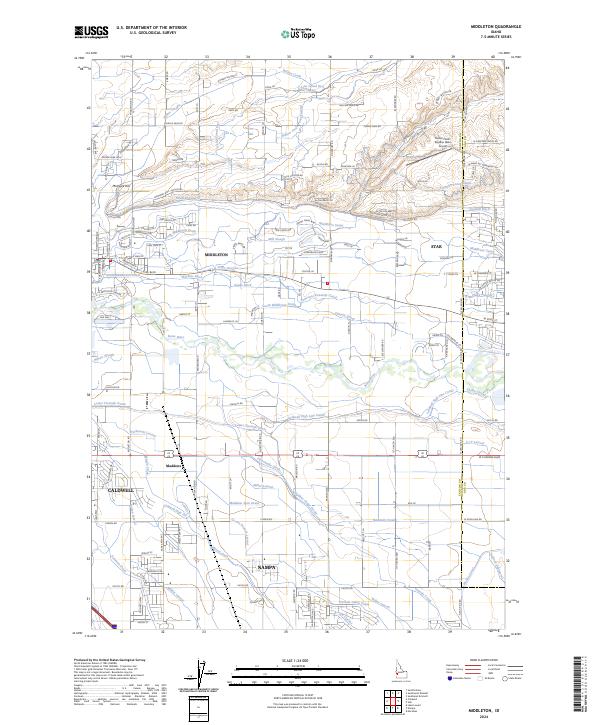 US Topo 7.5-minute map for Middleton ID