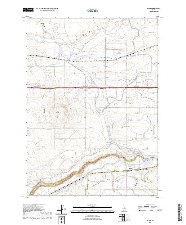 US Topo 7.5-minute map for Milner ID