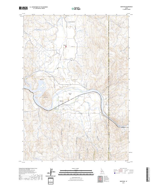 US Topo 7.5-minute map for Montour ID