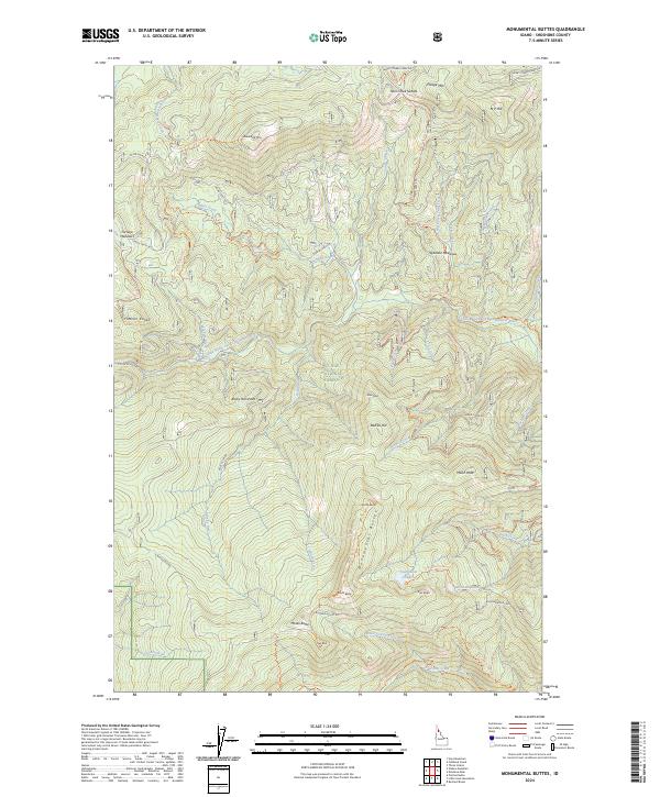 US Topo 7.5-minute map for Monumental Buttes ID