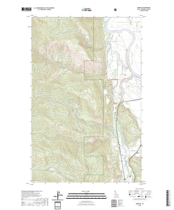 US Topo 7.5-minute map for Moravia ID