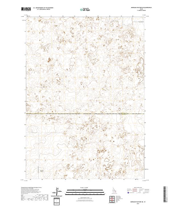 US Topo 7.5-minute map for Morgans Pasture NE ID