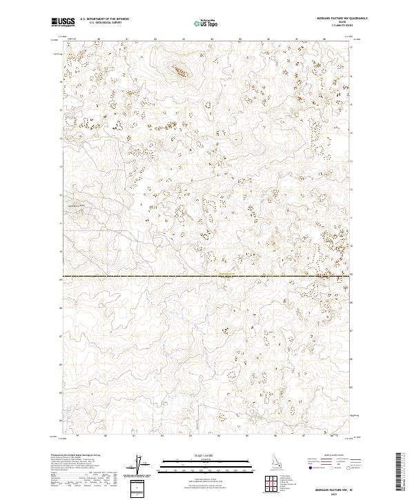 US Topo 7.5-minute map for Morgans Pasture NW ID