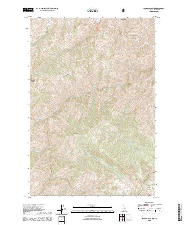 US Topo 7.5-minute map for Mormon Mountain ID