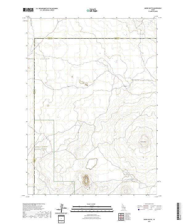 US Topo 7.5-minute map for Mosby Butte ID