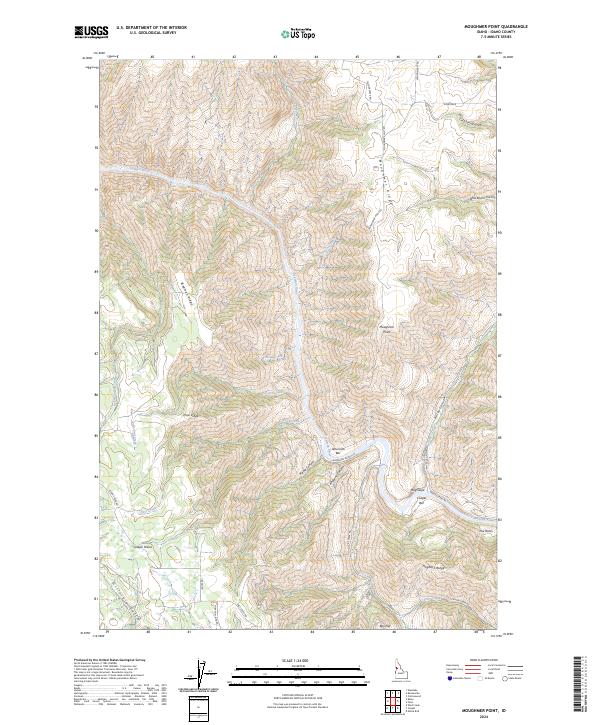 US Topo 7.5-minute map for Moughmer Point ID