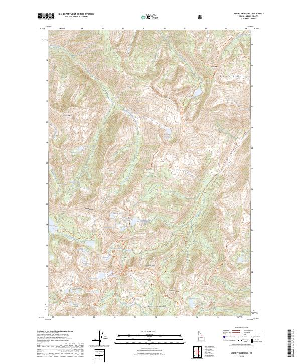 US Topo 7.5-minute map for Mount McGuire ID