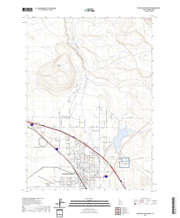 US Topo 7.5-minute map for Mountain Home North ID