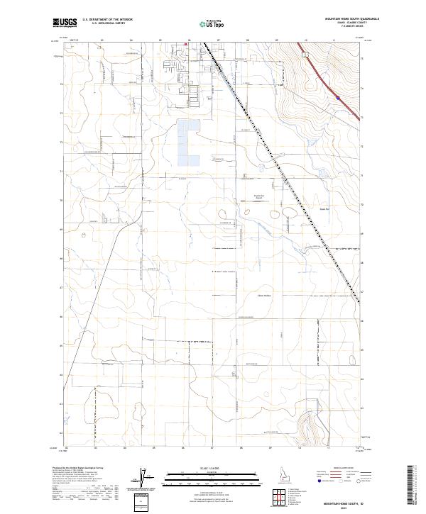 US Topo 7.5-minute map for Mountain Home South ID