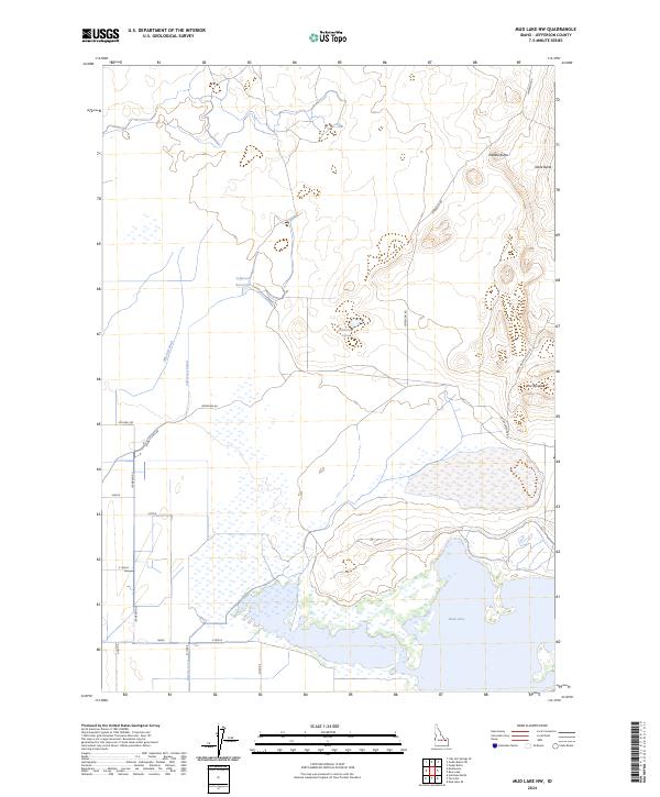 US Topo 7.5-minute map for Mud Lake NW ID