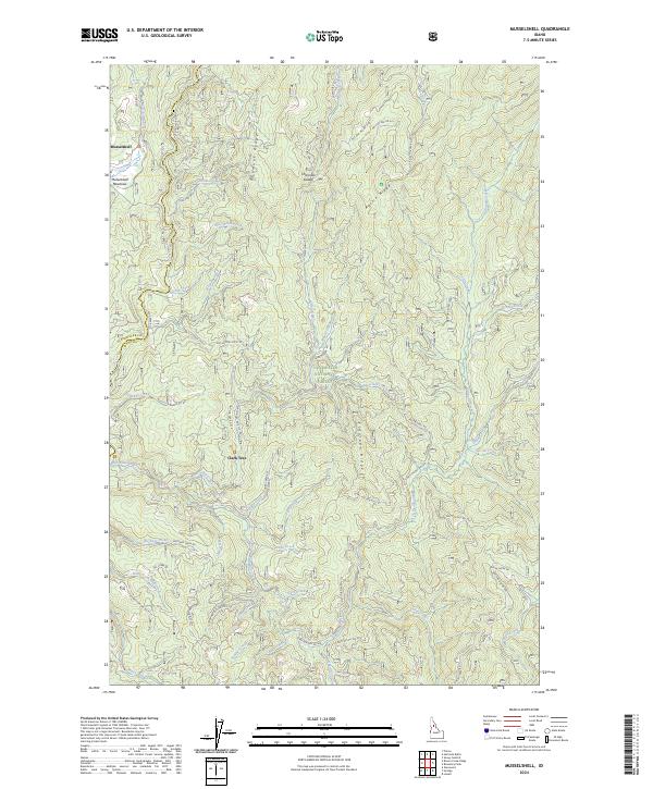 US Topo 7.5-minute map for Musselshell ID