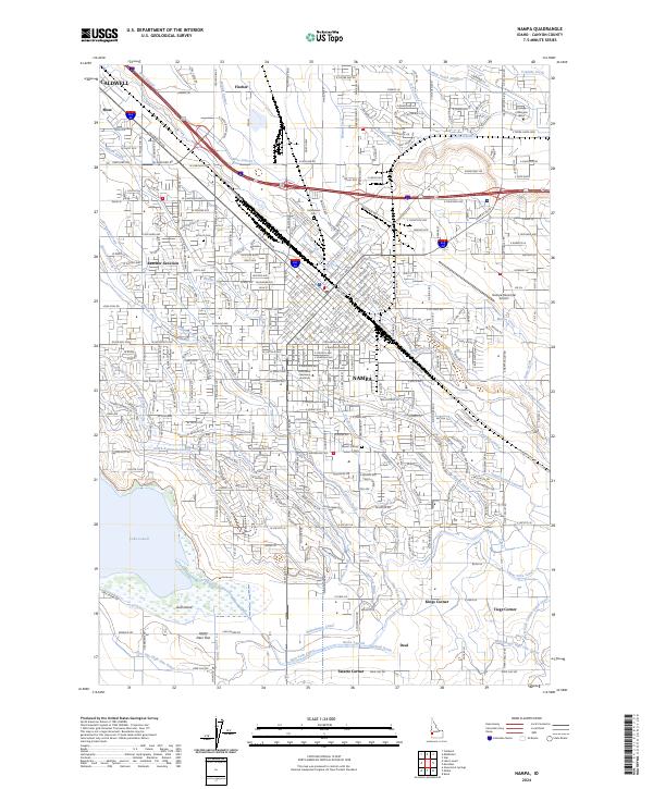 US Topo 7.5-minute map for Nampa ID