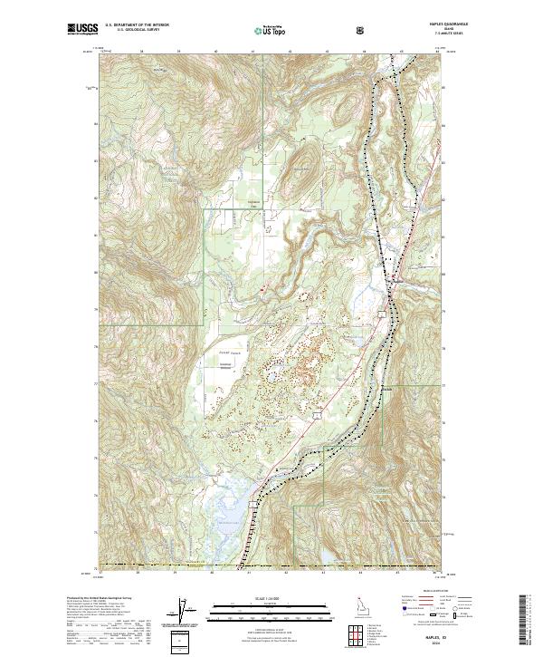 US Topo 7.5-minute map for Naples ID