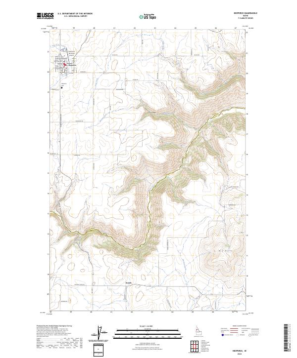 US Topo 7.5-minute map for Nezperce ID