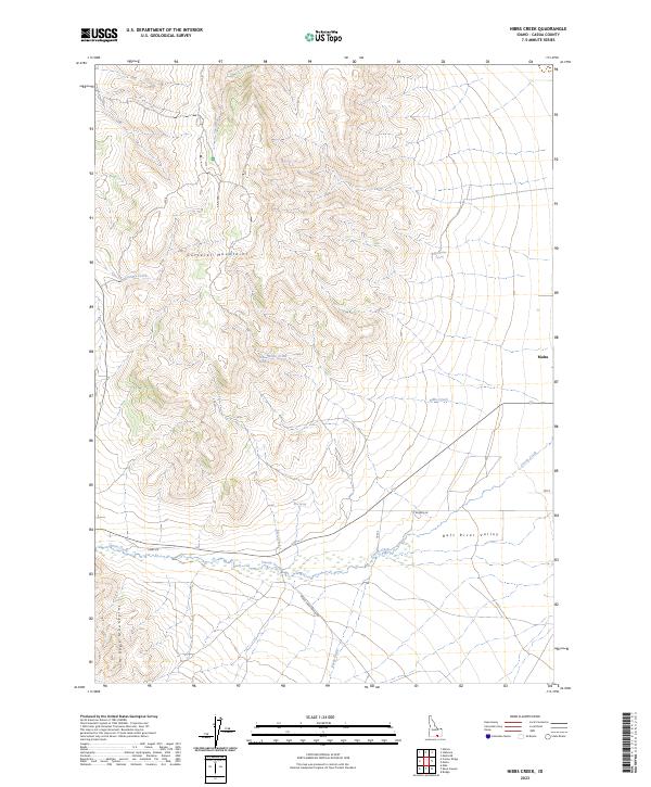 US Topo 7.5-minute map for Nibbs Creek ID