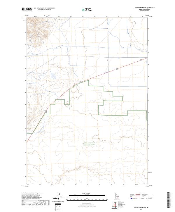 US Topo 7.5-minute map for Nichols Reservoir ID