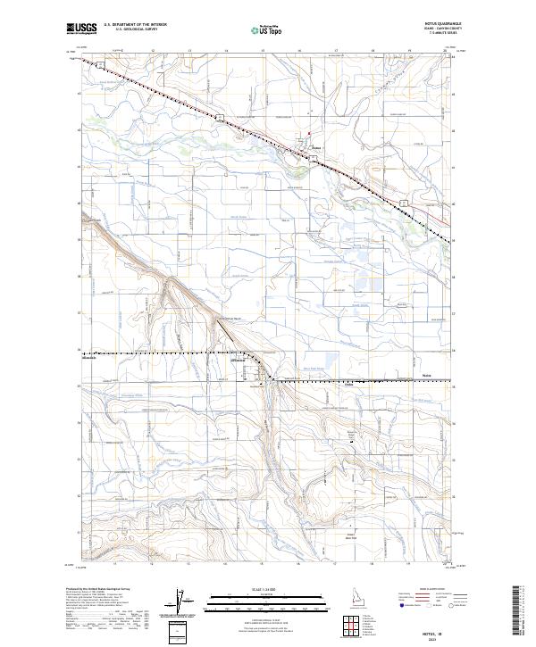 US Topo 7.5-minute map for Notus ID