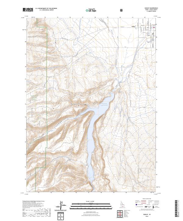 US Topo 7.5-minute map for Oakley ID