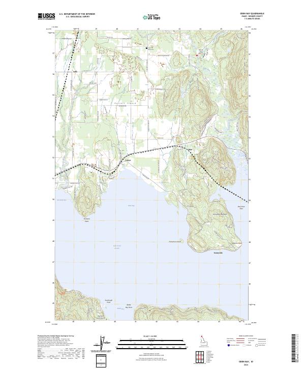 US Topo 7.5-minute map for Oden Bay ID