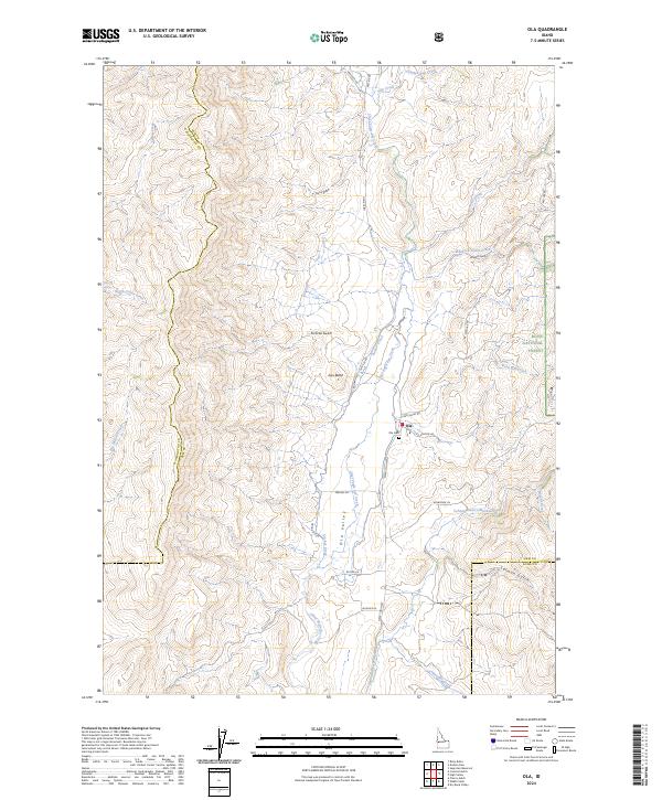 US Topo 7.5-minute map for Ola ID