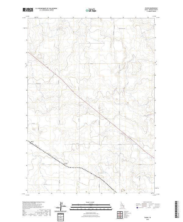 US Topo 7.5-minute map for Olsen ID