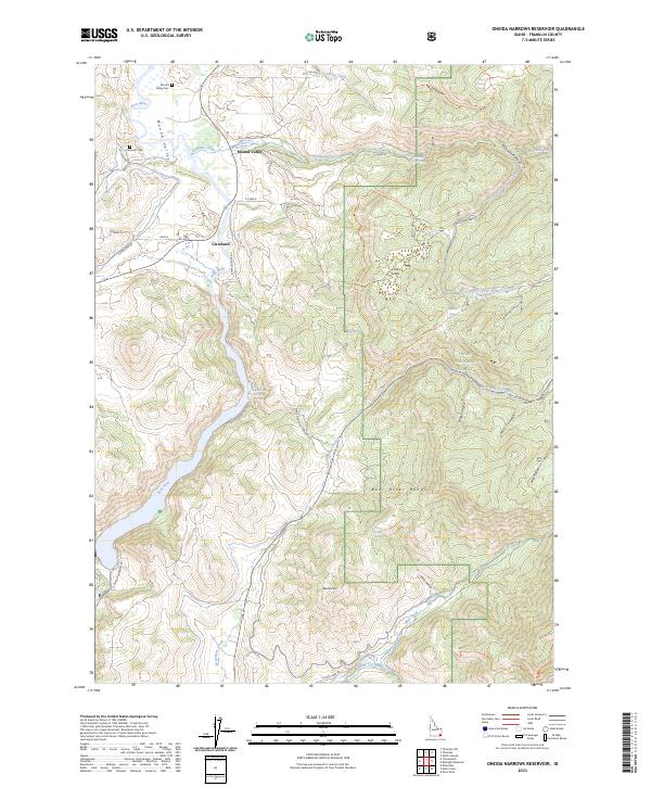 US Topo 7.5-minute map for Oneida Narrows Reservoir ID