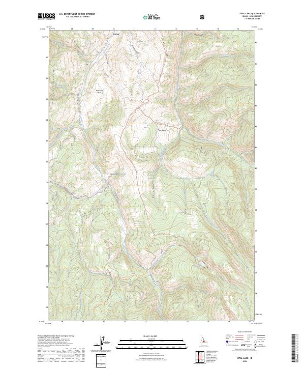 US Topo 7.5-minute map for Opal Lake ID