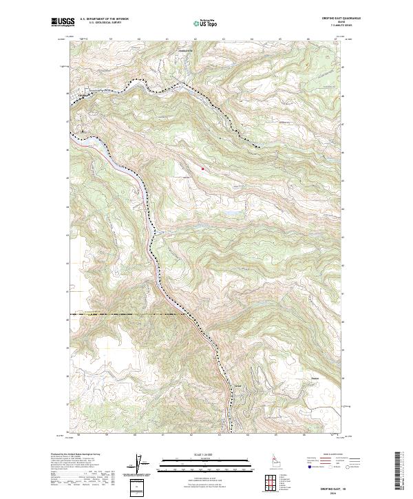 US Topo 7.5-minute map for Orofino East ID