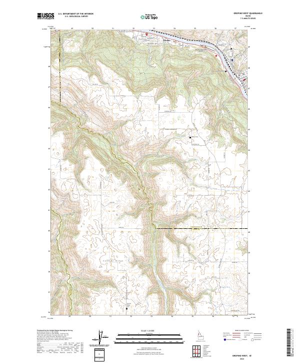 US Topo 7.5-minute map for Orofino West ID