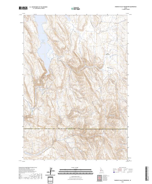 US Topo 7.5-minute map for Paddock Valley Reservoir ID