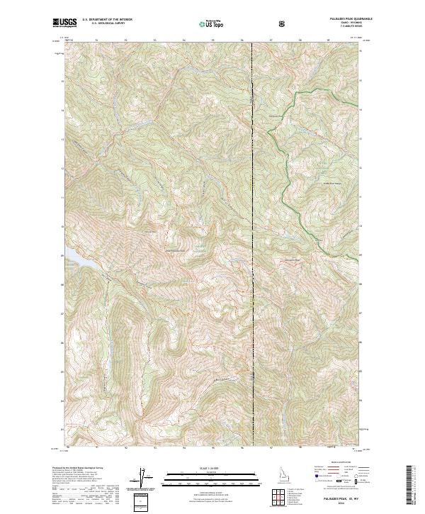 US Topo 7.5-minute map for Palisades Peak IDWY