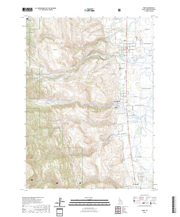 US Topo 7.5-minute map for Paris ID