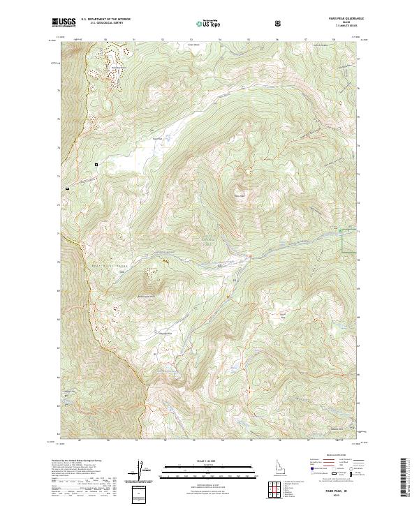 US Topo 7.5-minute map for Paris Peak ID